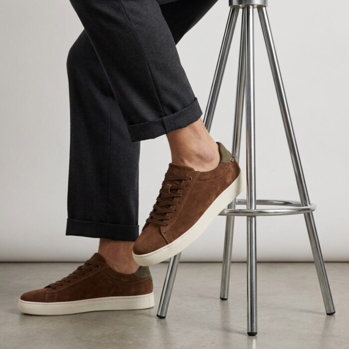 Rieker Sneakers blauw Suède – Bruin
