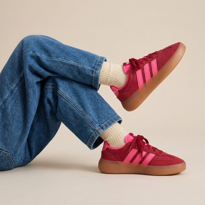 Adidas Barreda Decode Sneakers rood Suede