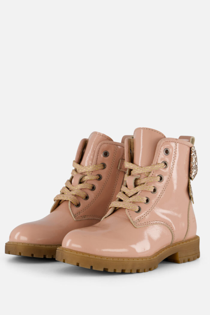 clic! Enkellaarsjes roze Lak