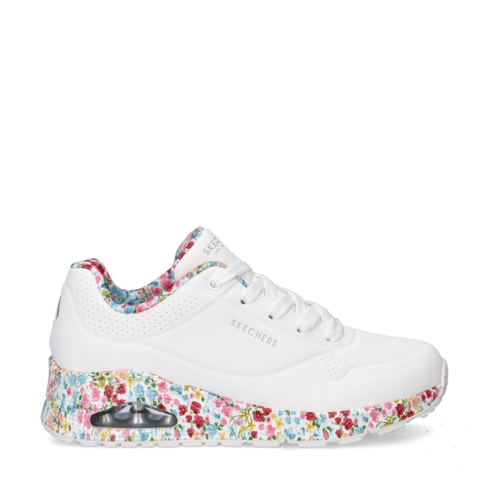 Skechers Uno Majestic Garden lage sneakers – Wit