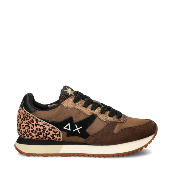 Sun 68 Stargirl Animal lage sneakers – Cognac