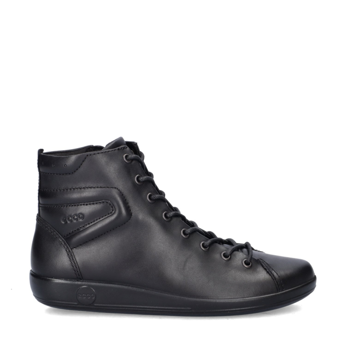 ECCO Soft 2.0 hoge sneakers – Zwart
