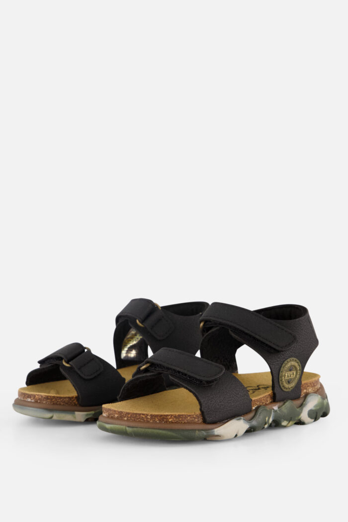 Develab Sandalen zwart Imitatieleer