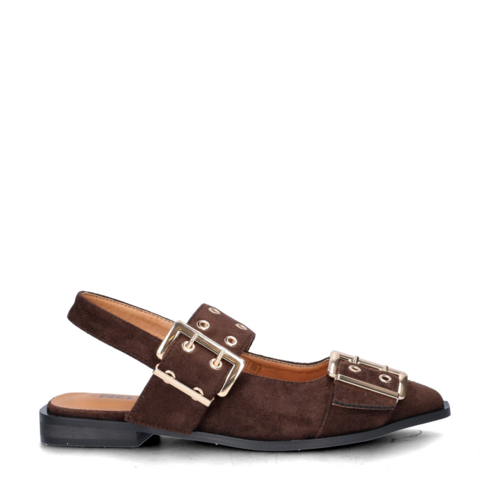 Nelson ballerinas & instappers – Bruin