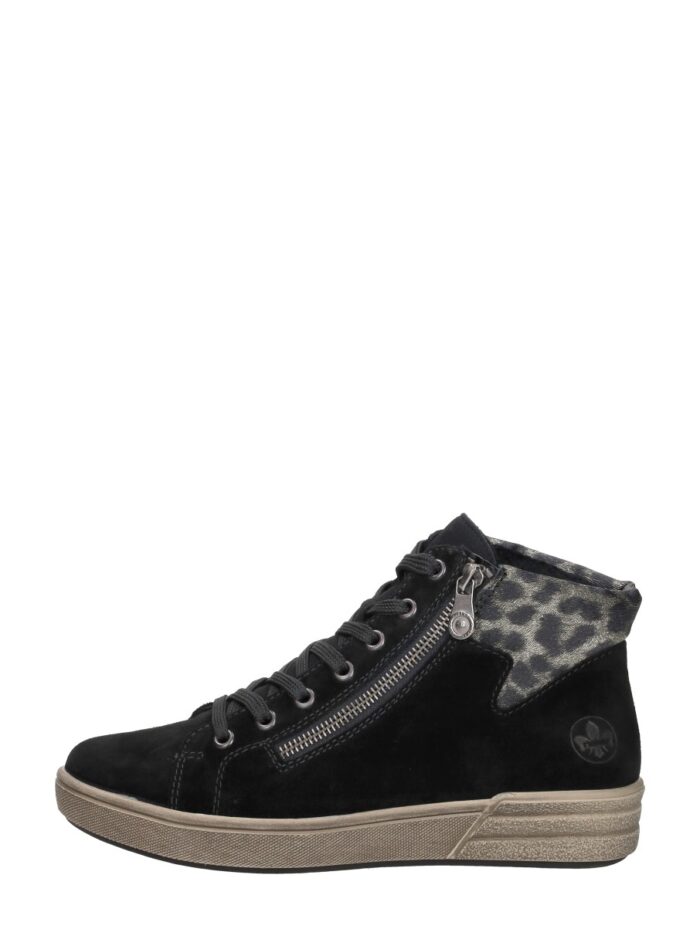 Rieker Veterschoenen Hoog – Zwart