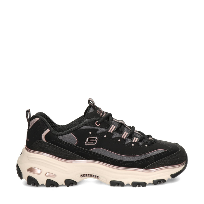 Skechers D’Lites lage sneakers – Zwart