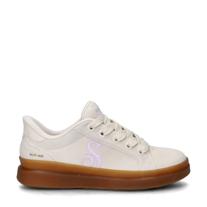 Skechers Hands Free Slip-Ins Courtside lage sneakers – Wit