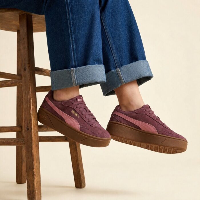 Puma Era II Platform Sneakers bordeaux Suède