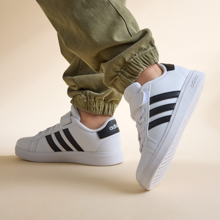 Adidas Grand Court 2.0 Sneakers wit Imitatieleer