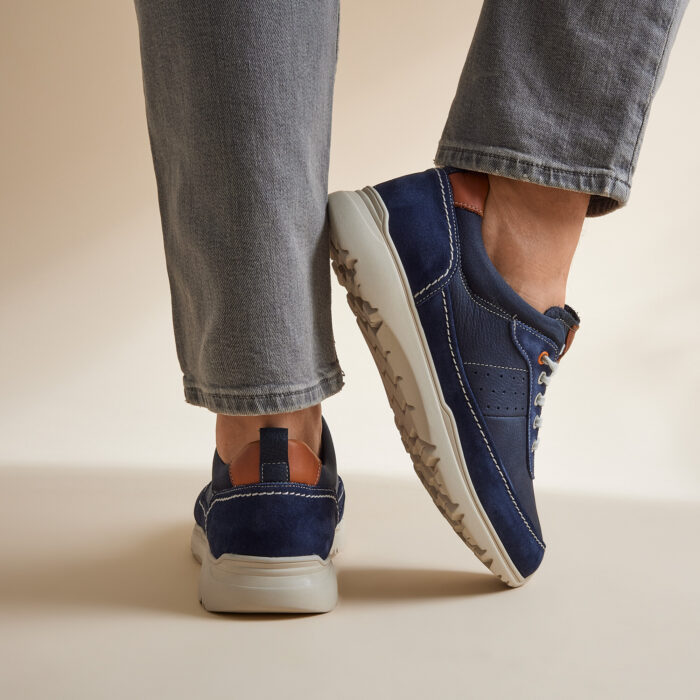 Outfielder Sneakers blauw Suede