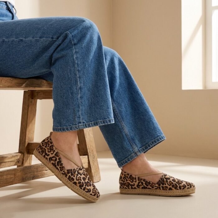 Tamaris Leopard Espadrilles bruin Leer