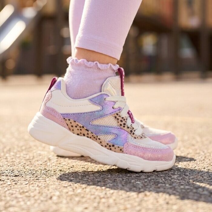 Muyters Sneakers Leopard blauw Leer