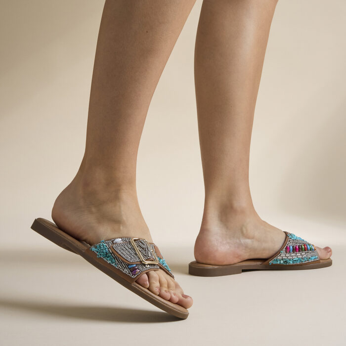 Ann Rocks Ann Rocks Slippers bruin Synthetisch