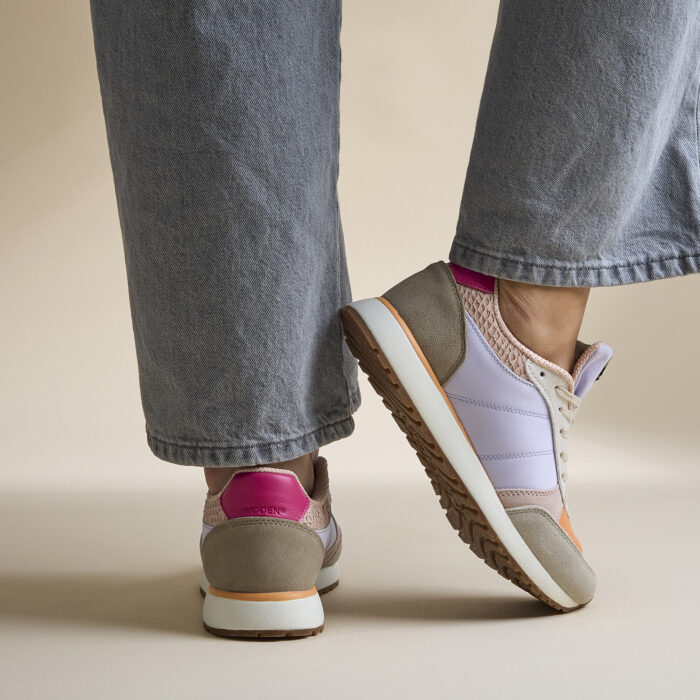 Woden Ronja Sneakers paars Leer