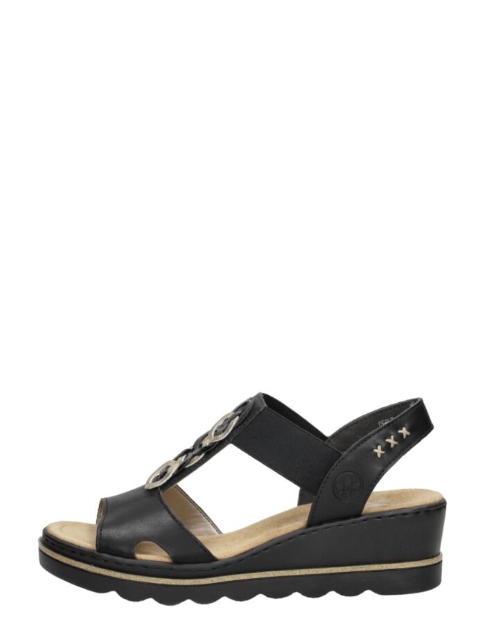 Rieker Sandalen Hak – Zwart