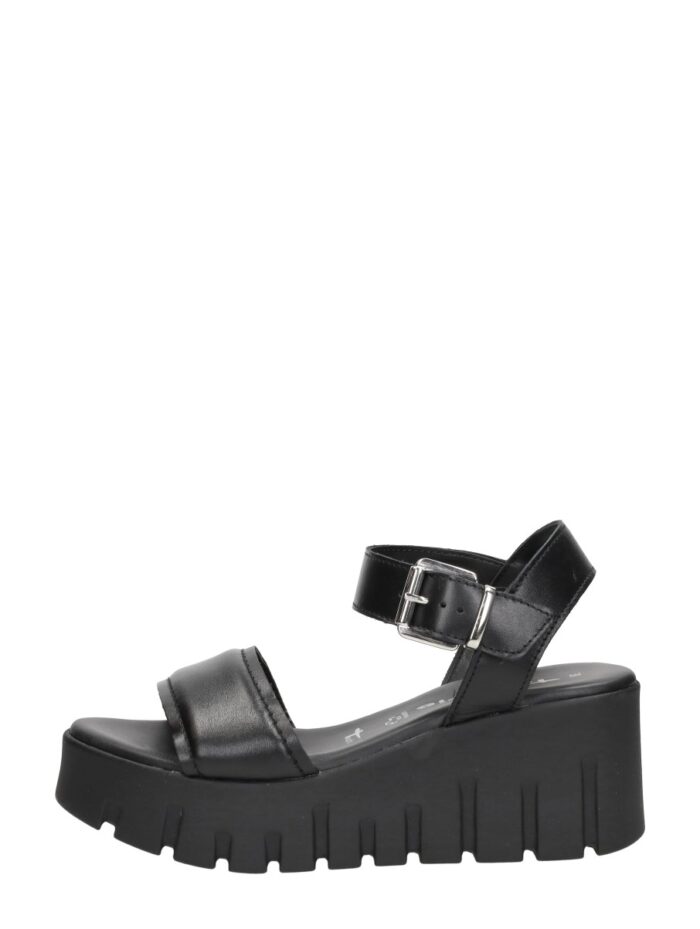 tamaris Sandalen Plat – Zwart