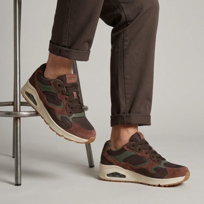 Skechers Uno Sneakers bruin Leer