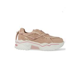 DWRS Jupiter Crochet leren chunky sneakers lichtroze