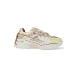 DWRS Jupiter chunky leren sneakers beige/geel