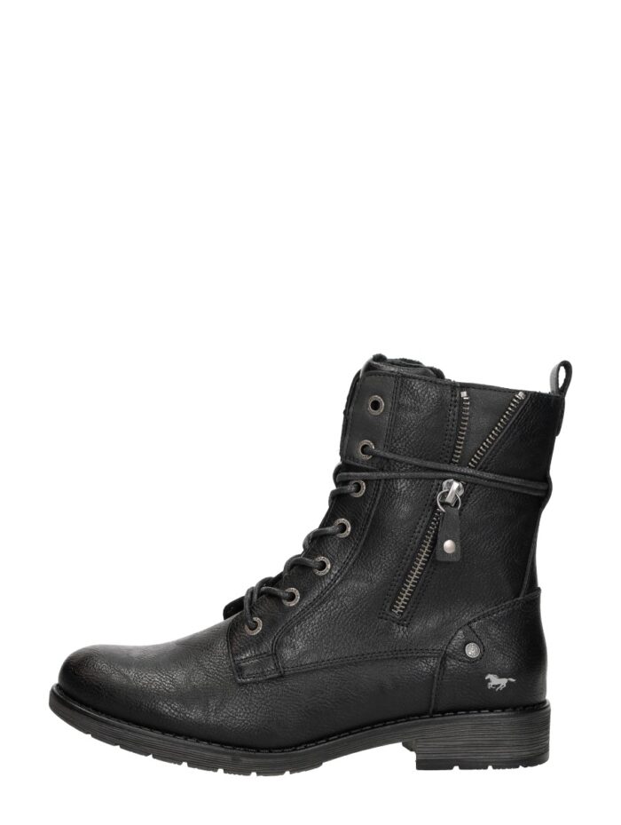 Mustang Veterschoenen Hoog – Zwart