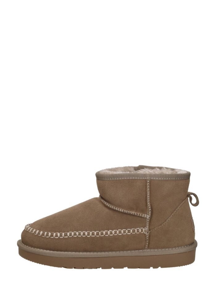 Sub55 Enkellaarsjes Plat – Taupe