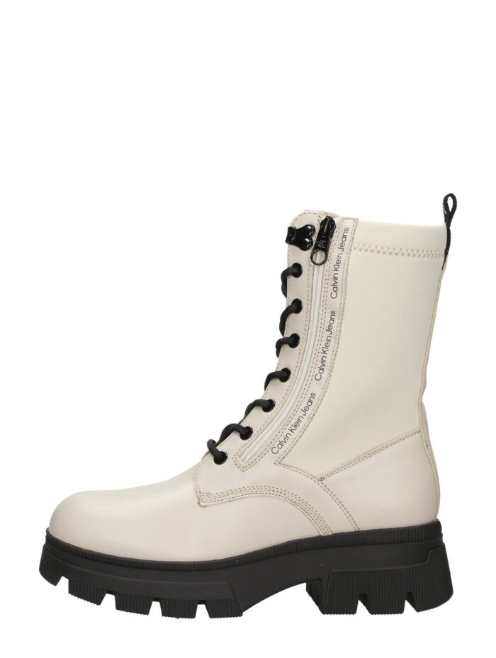 Calvin Klein Chunky Combat Laceup Zip – Gebroken wit