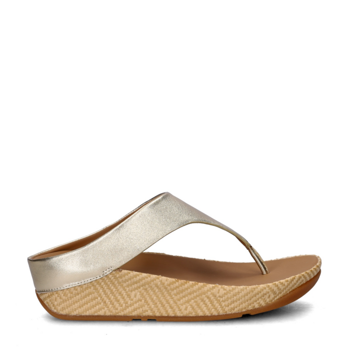 FitFlop Lulu Lux Graphic Wedge slippers – Goud