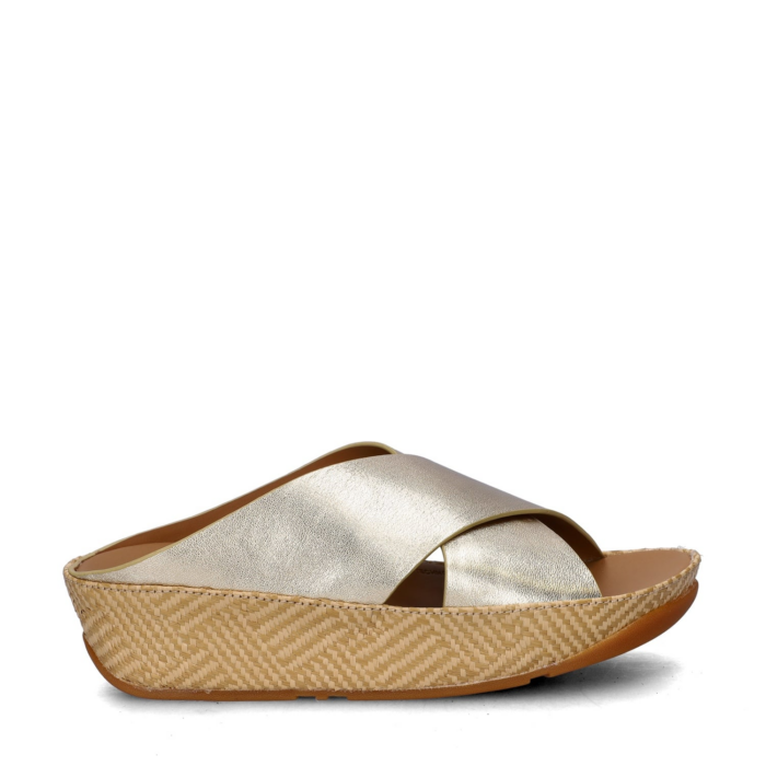 FitFlop Lulu Lux Graphic Wedge slippers – Goud