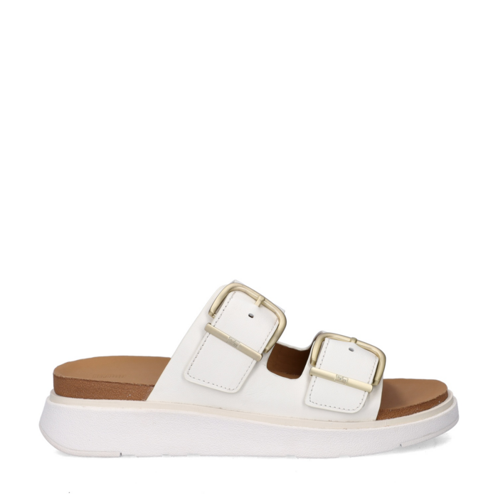FitFlop Gen-FF Buckle Two-Bar slippers – Wit