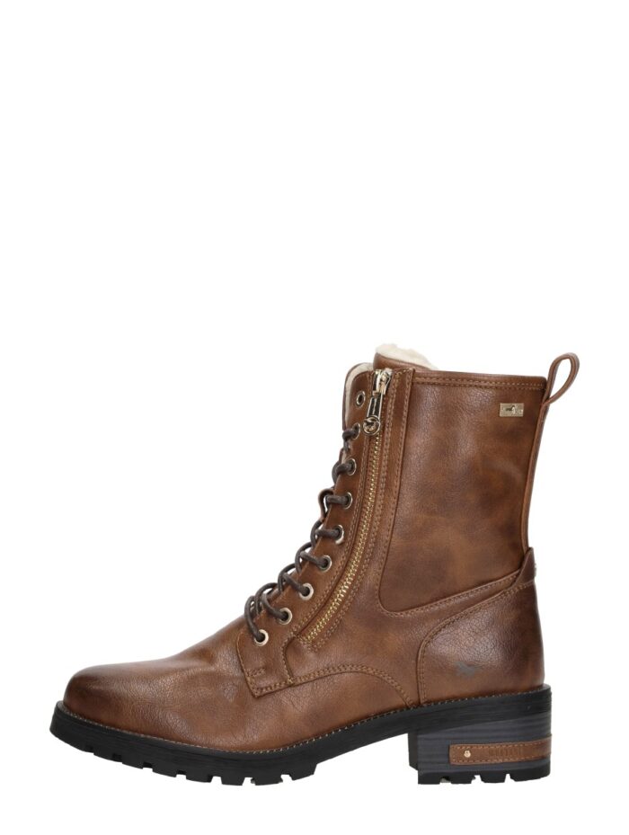 Mustang Veterschoenen Hoog – Cognac