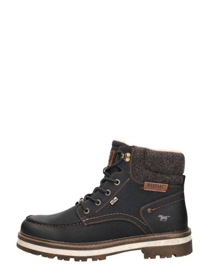 Mustang Veterschoenen Hoog – Zwart