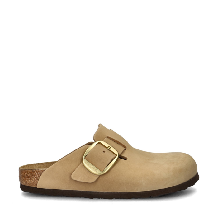 Birkenstock Boston Big Buckle instapschoenen – Beige