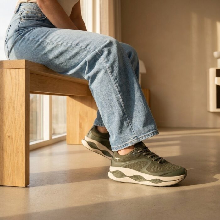 Tamaris Sneakers groen Synthetisch