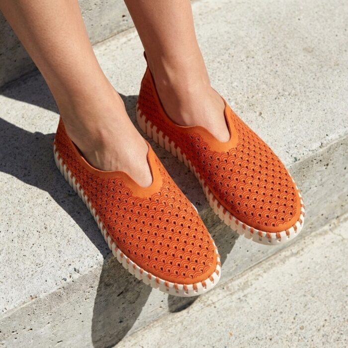 Ilse Jacobsen Ilse Jacobsen Instappers oranje Textiel