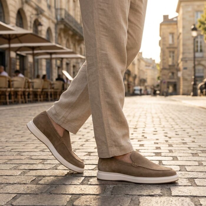 Cycleur de luxe Cycleur de Luxe DC1 Instappers taupe Suède