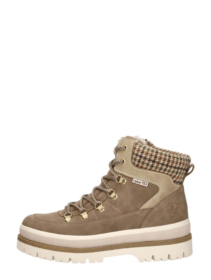 Rieker Veterschoenen Hoog – Taupe