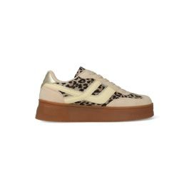 POSH by Poelman Georgia sneakers met panterprint beige – Beige/bruin