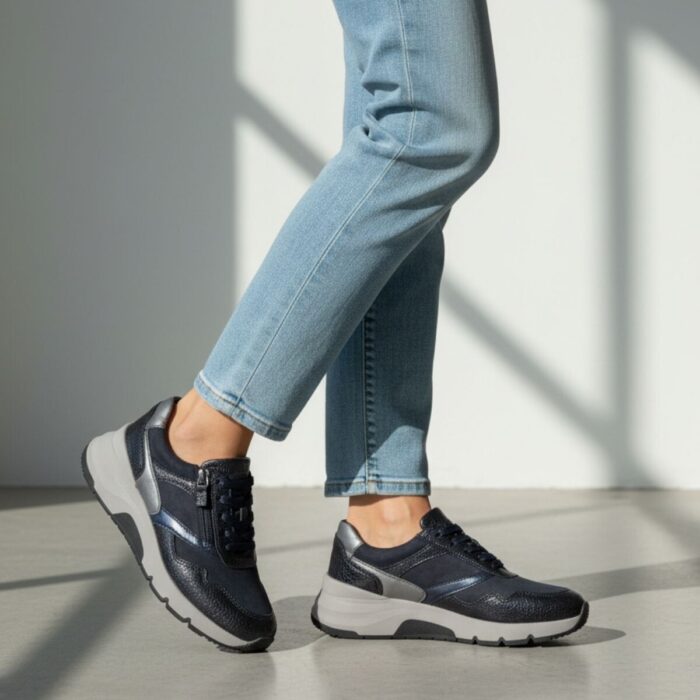 Feyn Jasmin Sneakers blauw Suède