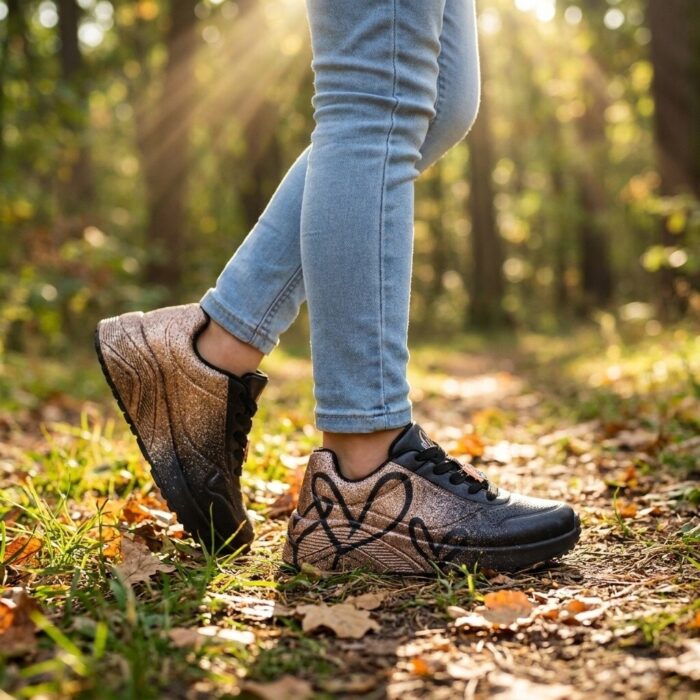 Skechers Uno Lite Heartdust Forever Sneakers zwart