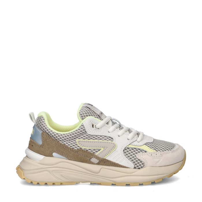 Hub Grid lage sneakers – Bruin