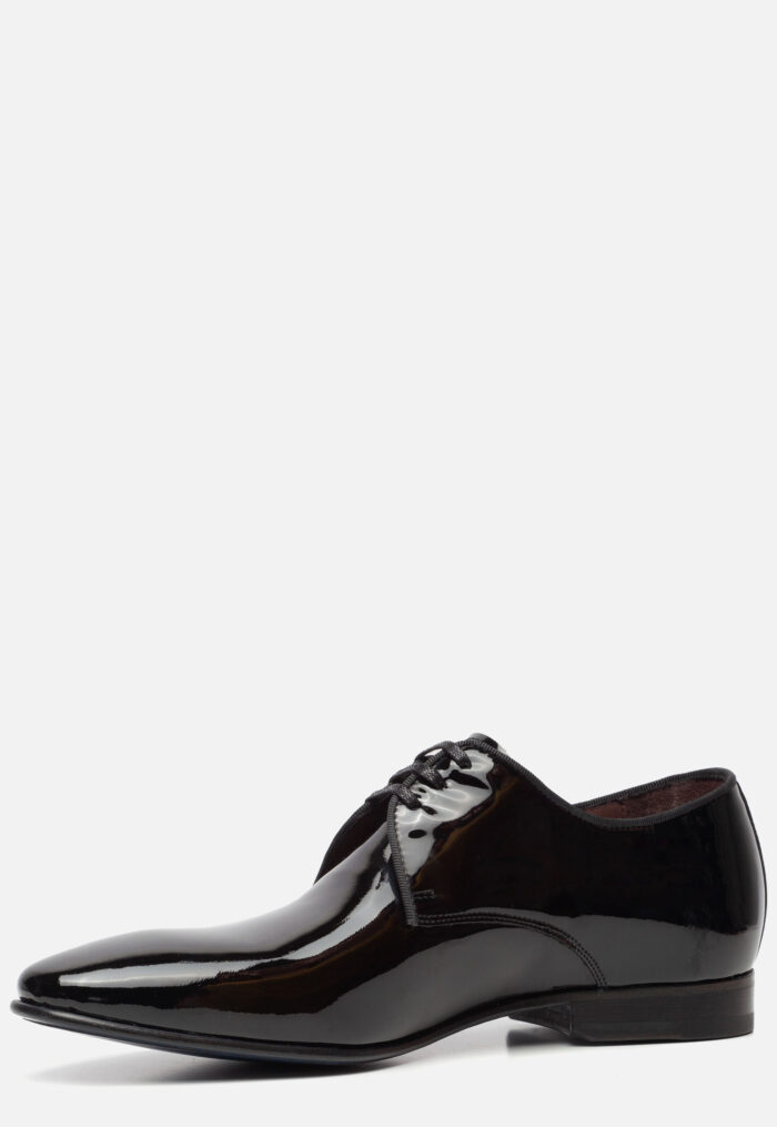 Floris van Bommel Floris van Bommel Veterschoenen zwart lak Leer