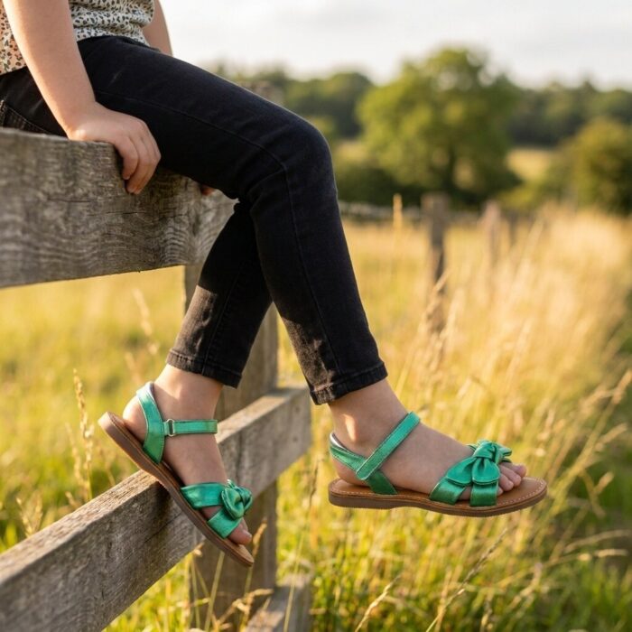 Muyters Sandalen groen Leer
