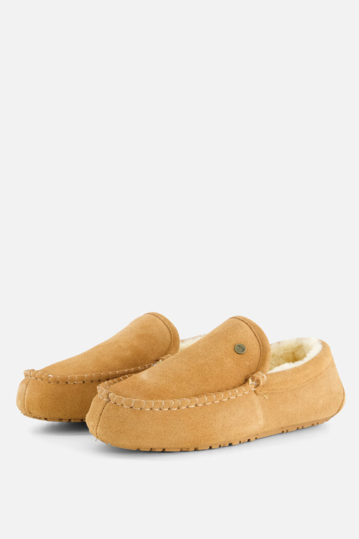 Warmbat Pantoffels cognac Suede