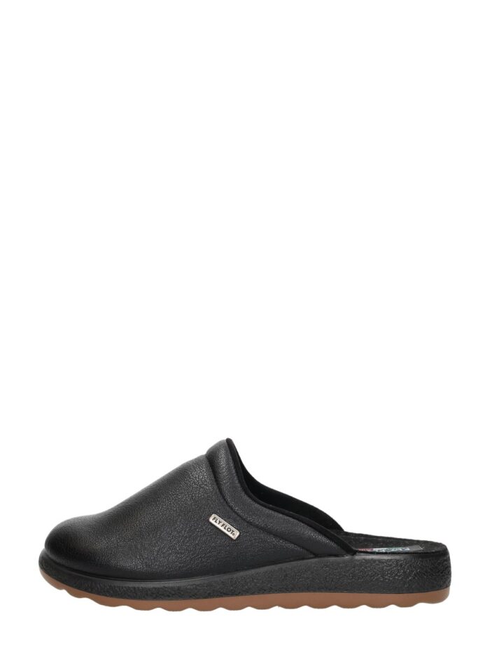 Fly Flot Pantoffels Open Met Stretch – Zwart