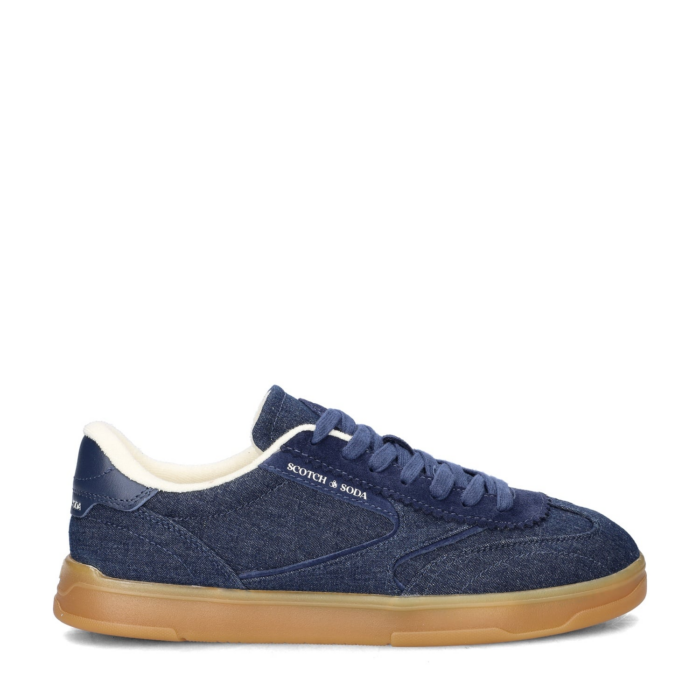 Scotch & Soda Slim lage sneakers – Blauw