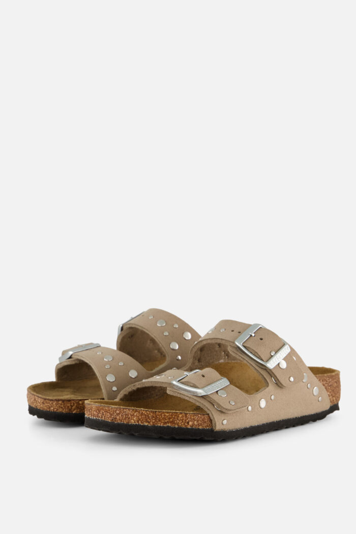 Birkenstock All Arizona Rivet soft birki gray taup – Taupe
