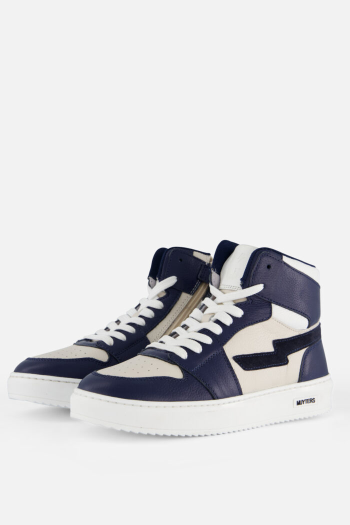 Muyters hoge Sneakers blauw Leer