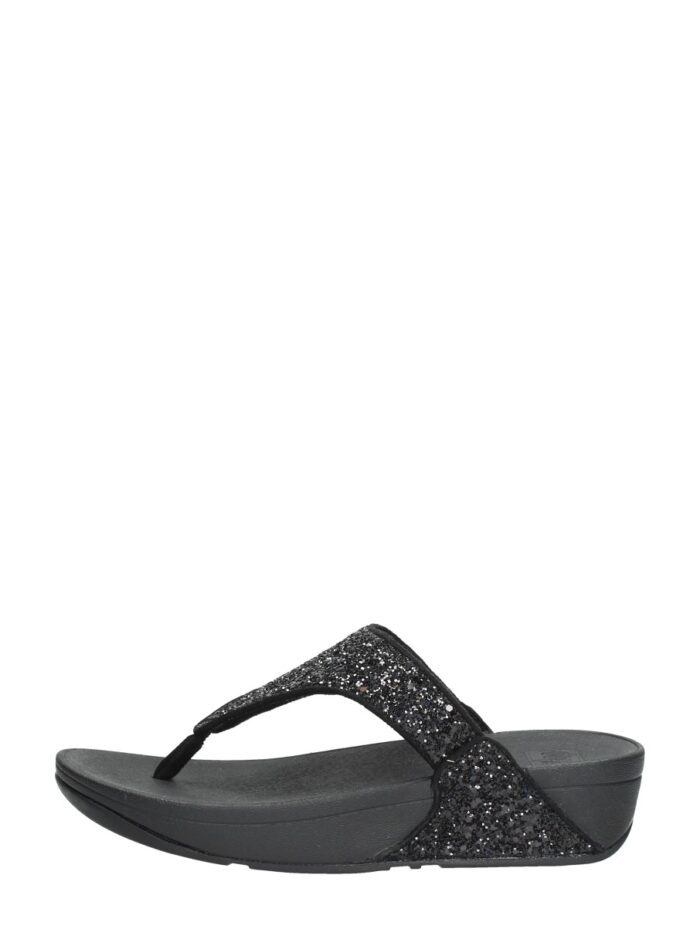 FitFlop Lulu Glitter Toe Thongs Pu Glitter – Zwart