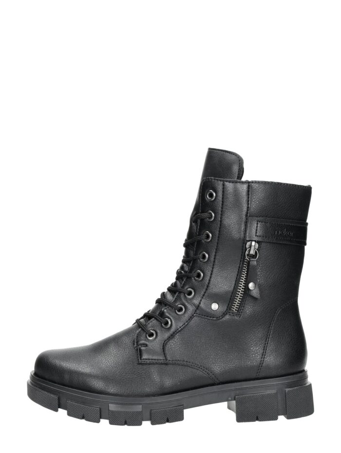 Rieker Veterschoenen Hoog – Zwart