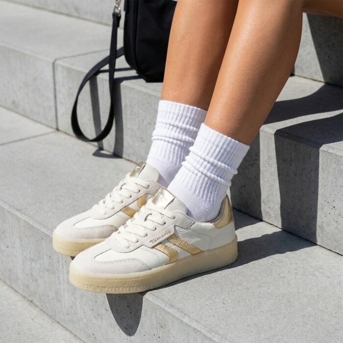 tamaris Sneakers wit Suède